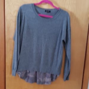 Gray and Camo Crew Neck Sweater